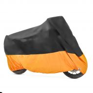 Cover compatible with Suzuki Intruder C 1500 / T / 800 / 1800 R / RT Outdoor tarpaulin Craftride XXXL black-orange