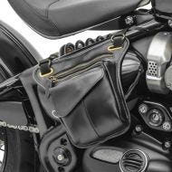 Side bag compatible with Moto Guzzi V9 Bobber / Roamer Craftride SR1 leather black