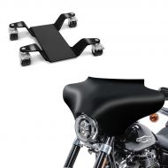 Set: Batwing Verkleidung für Harley Davidson matt + Rangierhilfe für Hauptständer Easy Mover III bis 400kg in schwarz_1