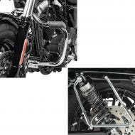 Set: Engine Guard for Harley Davidson Sportster 2004-2020 Mustache + Saddlebag supports for Harley Davidson Sportster 04-20 