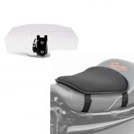 Set: Tourtecs Windshield Spoiler Vario clear + Gel Seat Pad M Tourtecs Universal Comfort Seat black