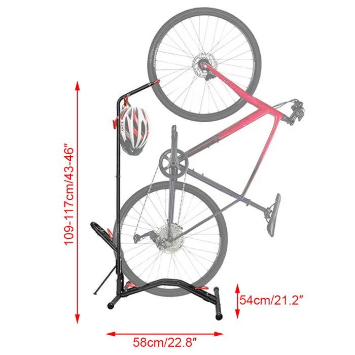 Freestanding bicycle stand Cranit floor stand vertically horizontally adjustable RE97 black