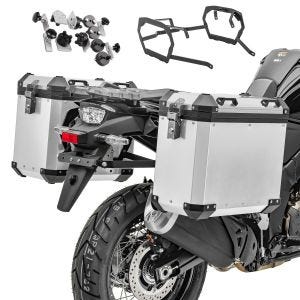 Alu-Koffer + Kofferträger für KTM 390 Adventure 20-21 Bagtecs GX38-45 silber_1