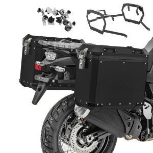 Alu-Koffer + Kofferträger für Triumph Tiger 900 / GT / Rally 20-21 Bagtecs GX38 schwarz_1