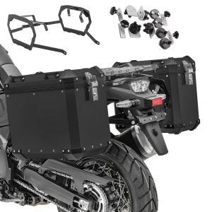 Alu-Koffer + Kofferträger für Harley Pan America 1250 2021 Bagtecs GX45 schwarz_1