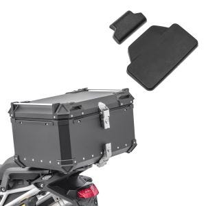 Set motorcycle aluminum top box 65L + passenger backrest pad Bagtecs XB65 top case black