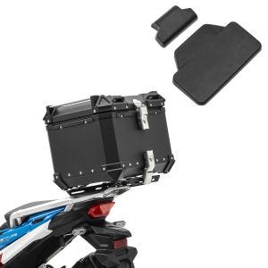 Set motorcycle aluminum top box 45L + passenger backrest pad Bagtecs XB45 top case black