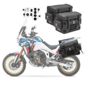 Waterproof PVC motorcycle pannier set universal side case Bagtecs BPW pair with kit for rack