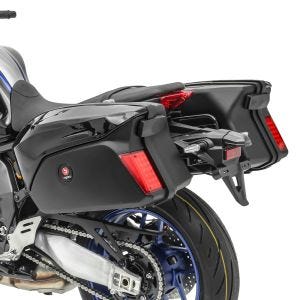 Motorrad Koffer + Kofferträger Seitenkoffer Universal Bagtecs PX74 LED schwarz_1