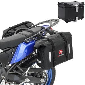 Set Saddlebags WP8 compatible with Yamaha FZ6 S2 with Top Box XB45 45L