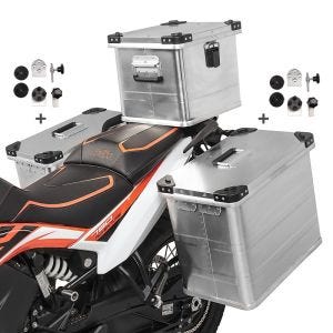 Alu Panniers 45-34L Topcase 36L compatible with KTM Freeride 250 F / R