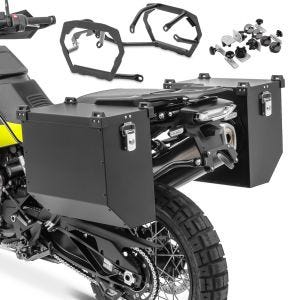 Aluminium Side cases 2x34L compatible with KTM 1090 Adventure / R 17-19 + pannier holder Bagtecs Atlas black