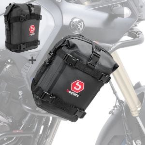Set Crashbar Bags Bagtecs K3 for engine guard waterproof bag 2x 6Ltr in black pair
