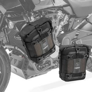2x Crash bar bag Bagtecs S3 for motorbike protection bar waterproof 6L pair