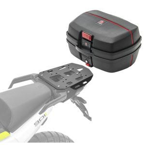 Set Top Case + Rear Rack compatible with Husqvarna Norden 901 21-24 Top Box TB6 32L Bagtecs