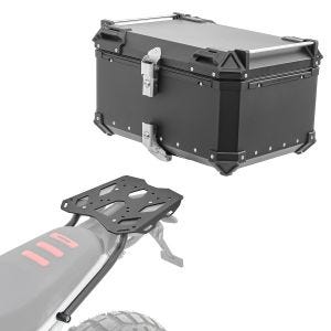Set Aluminium Top Case + Rear Rack fits for BMW F 900 GS 2024 Top Box Bagtecs XB65 black