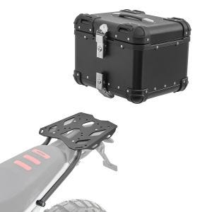 Set Aluminium Top Case + Rear Rack fits for BMW F 900 GS 2024 Top Box Bagtecs XS45 black