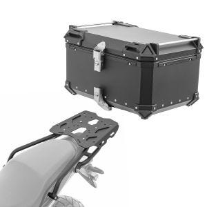 Set Aluminium Top Case + Rear Rack fits for Honda CB 500 X 13-23 Top Box Bagtecs XB65 black