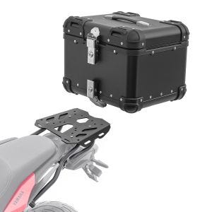 Set Aluminium Top Case + Rear Rack fits for Yamaha Tracer 7 21-24 Top Box Bagtecs XS45 black