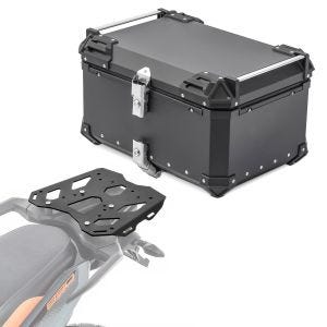 Set Aluminium Top Case + Rear Rack fits for KTM 790 / 890 Adventure 19-24 Top Box Bagtecs XB65 black