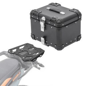 Set Aluminium Top Case + Rear Rack fits for KTM 790 / 890 Adventure 19-24 Top Box Bagtecs XS45 black