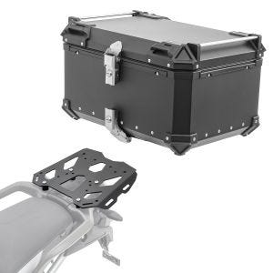 Set Aluminium Top Case + Rear Rack fits for Triumph Tiger 900 GT / Pro 20-24 Top Box Bagtecs XB65 black