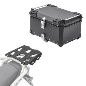Set Aluminium Top Case + Rear Rack fits for Honda Transalp XL 750 23-24 Top Box Bagtecs XB65 black
