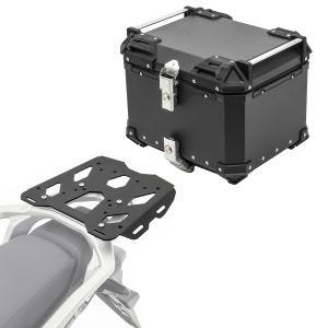Set Aluminium Top Case + Rear Rack fits for Honda Transalp XL 750 23-24 Top Box Bagtecs XB45 black