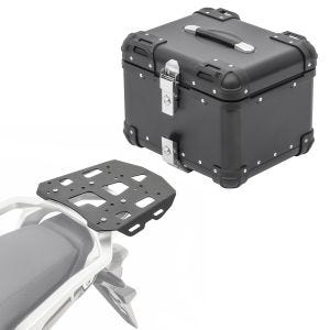 Set Aluminium Top Case + Rear Rack fits for Husqvarna Norden 901 21-24 Top Box Bagtecs XS45 black