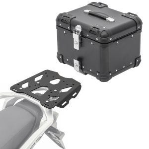 Set Aluminium Top Case + Rear Rack fits for Honda Transalp XL 750 23-24 Top Box Bagtecs XS45 black