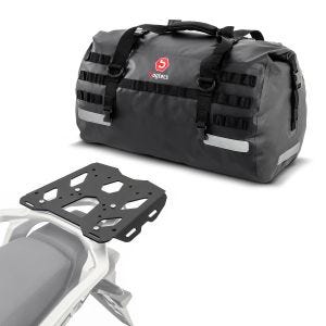 Set Luggage rack + tail bag 50L fits for Honda Transalp XL 750 23-24 Bagtecs SLP-XB50 Rear Luggage carrier