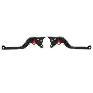 Brake lever and clutch lever Vario 3 compatible with Honda CBR 600 F 88-07 foldable length adjustable black-red
