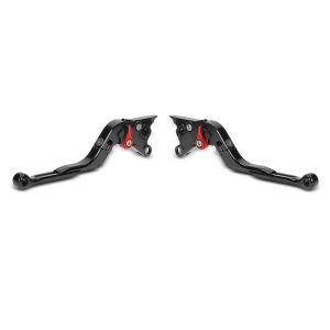 Brake lever and clutch lever Vario 2 compatible with Honda CB 650 R 19-22 foldable length adjustable black-red