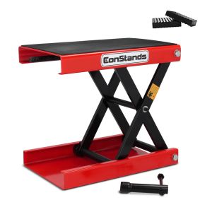 Motorrad Hebebühne ConStands Mid-Lift M Motorradheber inkl. 2 Distanzsstücke bis 500 kg in rot_1
