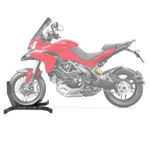 Motorcycle Wheel Chock compatible with Ducati Multistrada 1200 / S Front Stand ConStands Easy-Plus black