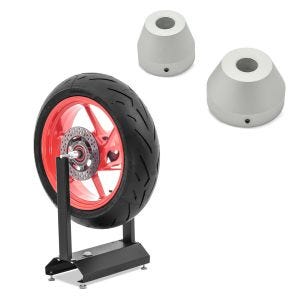 Adapter / balancing adapter suitable for KTM and for BMW tires for wheel balance + Wheel balancer ConStands WU-1 Tire balancer black