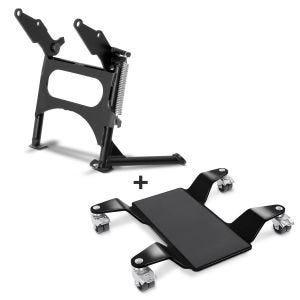 Hauptständer + Rangierhilfe für Honda Varadero XL 1000 V 99-00 Constands Rangierplatte schwarz_0