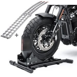 Set SW3 Wheel Chock Easy Vario and Loading ramp Alu-II compatible with Cruiser DH1307 ConStands