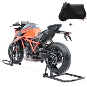 Einarm Montageständer Set für Ducati Diavel 1260 19-20 vorne und hinten mit Abdeckplane ConStands SM24_1