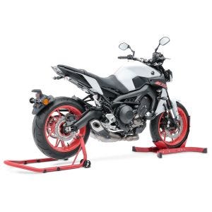 Montageständer Set mit Wippe für Ducati Scrambler Café Racer / Classic CER vorne hinten rot_1