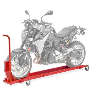 Motorbike Dolly Mover with Wheel Chock ConStands Smart-Mover max 450 kg red