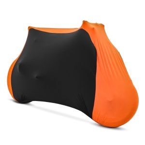Motorcycle tarpaulin cover compatible with Motocross, Enduro Craftride Indoor M-L in black-orange
