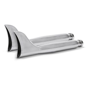 Craftride Exhaust compatible with Suzuki Intruder VS 1400 / 800 left and right Fishtail chrome