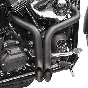 Craftride Auspuff Drag Pipe Motorrad Endschalldämpfer Harley Davidson Sportster Dyna Softail Touring schwarz_0