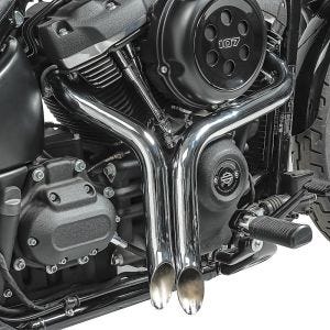 Craftride Auspuff Drag Pipe Motorrad Endschalldämpfer Harley Davidson Sportster Dyna Softail Touring chrom_0