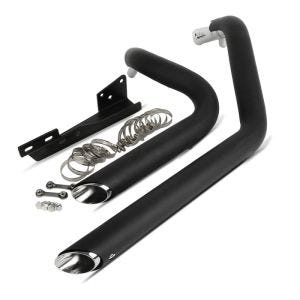 Craftride Exhaust Muffler Short Shot Motorbike rear Silencer fits for Harley Davidson Sportster 04-13 in black