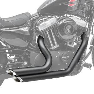 Short Shot Exhaust Pipes fits for Harley Davidson Sportster 1200 Nightster 08-12 black Craftride