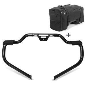 Set STS3 Crash bar pads and Tail bag SQ1 compatible with chopper / custombikes Low Rider / S Craftride 18-24