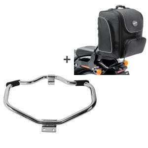 Set STM17 Crash bar Mustache and Sissybar Tail bag TM4 compatible with chopper / custombikes Seventy-Two 13-16 Craftride