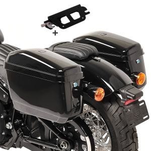 Seitenkoffer für Harley Davidson Softail Street Bob 18-20 mit Halter abnehmbar Satteltasche Nevada_0